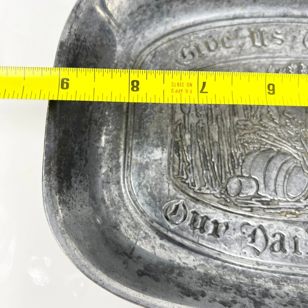 Vintage Pewter Bread Tray 